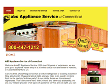 Tablet Screenshot of abcapplianceservice.com